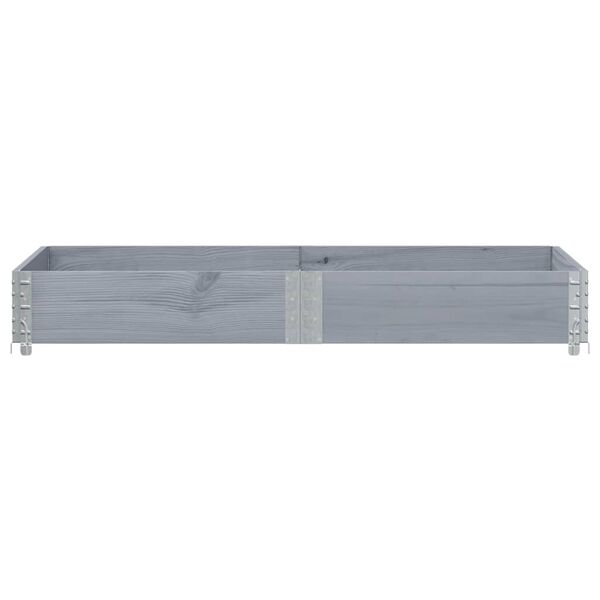 vidaXL Pflanzkasten Grau 150x100 cm Massivholz Kiefer