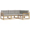 vidaXL Outdoor-Sofagarnitur 3 pcs Wei&szlig; und Hellgrau Polyester