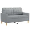 vidaXL 2-Sitzer-Sofa Hellgrau 120 cm Stoff