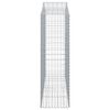 vidaXL Gabionen mit Hochbogen 40Stk. 200x50x160/180cm Verzinktes Eisen