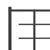 vidaXL Bettgestell mit Kopfteil Metall Schwarz 90x200 cm