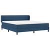 vidaXL Boxspringbett mit Matratze mit Kopfteil Blau 180 x 200 cm Stoff