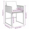 vidaXL Garten Essgruppe 5 pcs Grau Poly-Rattan