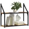 vidaXL Wandregal mit Regal Altholz 60 x 21 x 51 cm Holzwerkstoff
