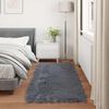 vidaXL Kunstschaffell Teppich Tafalla Anthrazit 80 x 200 cm Polyester