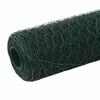 vidaXL Drahtzaun Stahl mit PVC-Beschichtung 25x1,5 m Gr&uuml;n