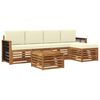 vidaXL Outdoor-Sofagarnitur 6 Stk. Natur und Creme