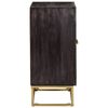 vidaXL Sideboard Schwarz 60x35x75 cm Massivholz Mango