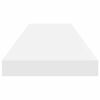 vidaXL Schweberegale 2 Stk. Hochglanz-Wei&szlig; 80x23,5x3,8 cm MDF