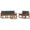 vidaXL Outdoor-Sofagarnitur 6 stk. Natur und Anthrazit