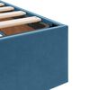 vidaXL Aufbewahrungsbett mit Kopfteil Dunkelblau 90 x 190 cm Samt