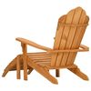 vidaXL Adirondack-Gartenstuhl mit Fu&szlig;st&uuml;tze Massivholz Teak