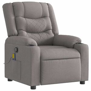vidaXL Massagesessel Taupe Stoff