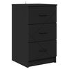 vidaXL Nachttisch Schwarz 38 x 38 x 66 cm Holzwerkstoff
