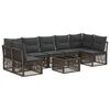 vidaXL Gartensofa-set 8 pcs Grau Poly-Rattan