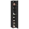 vidaXL Hochschrank Schmal Schwarz 30x42,5x225 cm Holzwerkstoff