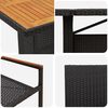 vidaXL Garten Essgruppe 11 pcs Schwarz Poly-Rattan