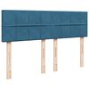 vidaXL Ottoman-Bett mit Matratze Dunkelblau 140x190 cm Samt