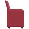 vidaXL Esszimmerst&uuml;hle mit Rollen 2 pcs Weinrot 57 x 66 x 94 cm