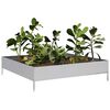 vidaXL Hochbeet 100x100x26 cm Verzinkter Stahl