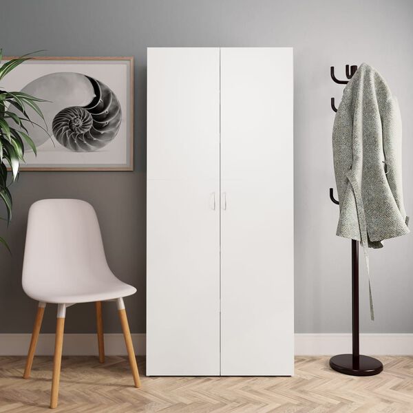 vidaXL Schuhschrank Wei&szlig; 80x35,5x180 cm Holzwerkstoff