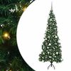 vidaXL Eckiger k&uuml;nstlicher Weihnachtsbaum Gr&uuml;n 180 cm PVC und Metall