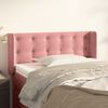vidaXL Kopfteil mit Ohren Rosa 83x16x78/88 cm Samt