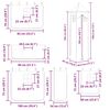 vidaXL Etagenbett mit Rutsche und Gardinen Rosa 90x190 cm