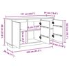 vidaXL Sideboard Braun Eichen-Optik 111 x 34 x 60 cm