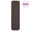 vidaXL Antirutsch Stufenmatten 15 Stk. 75x20 cm Braun Rechteckig