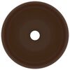 vidaXL Luxuriöses Waschbecken Rund Matt Dunkelbraun 40x15 cm Keramik
