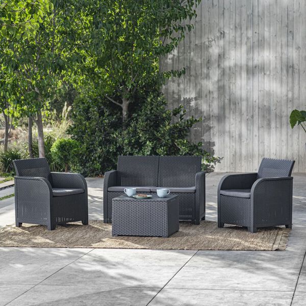 Keter Garden 2-Sitzer Sofa Rosalie Graphitgrau