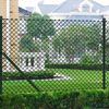 vidaXL Maschendrahtzaun mit Pfosten Stahl 1,5x25 m Gr&uuml;n