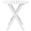 vidaXL Gartentisch Klappbar Wei&szlig; &Oslash; 46 cm Massivholz Akazie
