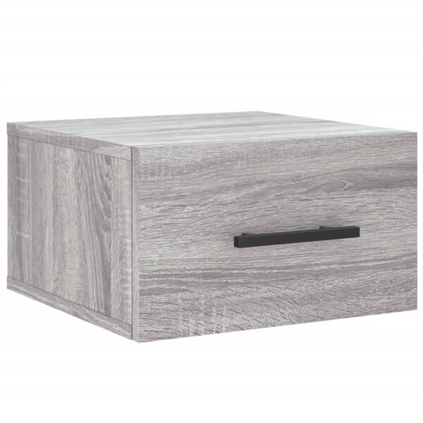 vidaXL Wand-Nachttisch Grau Sonoma 35x35x20 cm