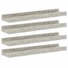 vidaXL Wandregale 4 Stk. Betongrau 40x9x3 cm