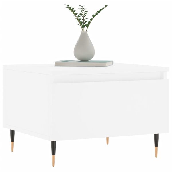 vidaXL Couchtische 2 Stk. Wei&szlig; 50x46x35 cm Holzwerkstoff