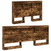 vidaXL Aufbewahrungskopfteil Ger&auml;ucherte Eiche 120 cm Holzwerkstoff