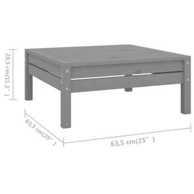 vidaXL 5-tlg. Garten-Lounge-Set Massivholz Kiefer Grau