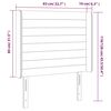 vidaXL LED Kopfteil Schwarz 83x16x118/128 cm Stoff