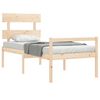 vidaXL Seniorenbett mit Kopfteil Massivholz