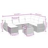 vidaXL 8-tlg. Garten-Sofagarnitur mit Kissen Grau Poly Rattan
