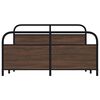 vidaXL Metallbett ohne Matratze Braun Eichen-Optik 150x200 cm