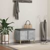 vidaXL Flurbank mit Kissen mit Speicher Beton Grau 60 x 38 x 46 cm