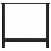 vidaXL Esstischbeine Schwarz 2 Stk. 80x(72-73) cm Stahl