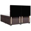 vidaXL Boxspringbett mit Matratze Dunkelbraun 180x200 cm Stoff