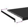 vidaXL Fensterbank Schwarz mit Holzmaserung 160 x 50 x 4,5 cm PVC