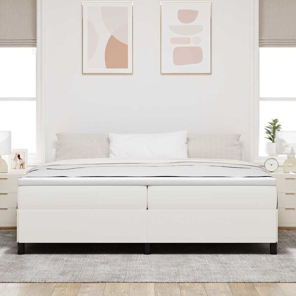 vidaXL Boxspringbett Creme 200 x 200 cm Cordstoff