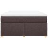 vidaXL Boxspringbett mit Matratze Dunkelbraun 140x190 cm Stoff