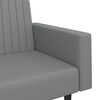 vidaXL Schlafsofa 2-Sitzer Grau Kunstleder